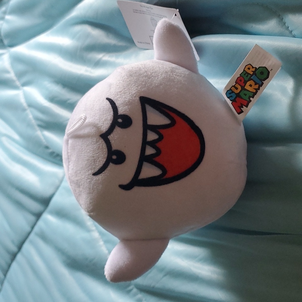 Nintendo Super Mario Boo Plush - White and Red